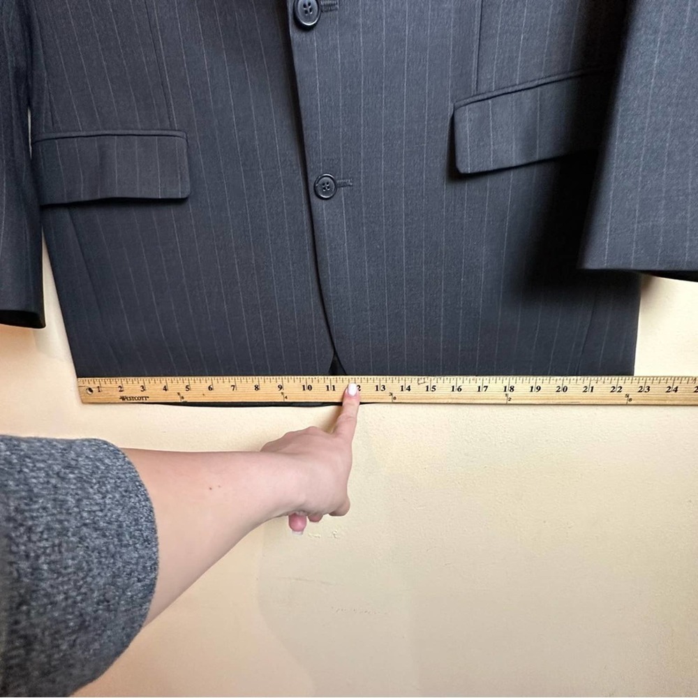 Brooks Brothers Brooksease Men's Wool Sports Coat Blazer 40R Gray Pinstripe - Picture 11 of 16